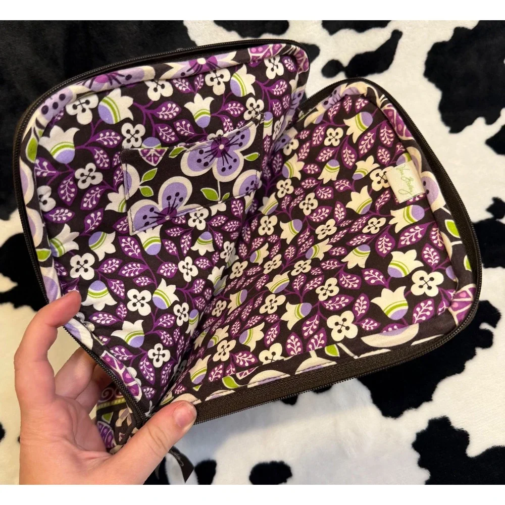 Vera Bradley Plum Crazy Quilted Laptop Tablet Sleeve Purple Floral Case 11x9